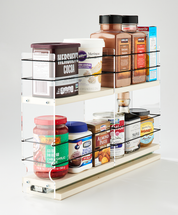 3x2x18 Spice Rack Cream - Organize and Access a Variety of Containers in a Variety of Locations