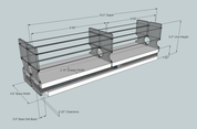 22x1x18 Spice Rack - Dimensioned