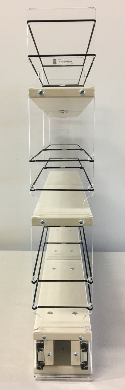3x3x22 Spice Rack Drawer- Cream, Front view
