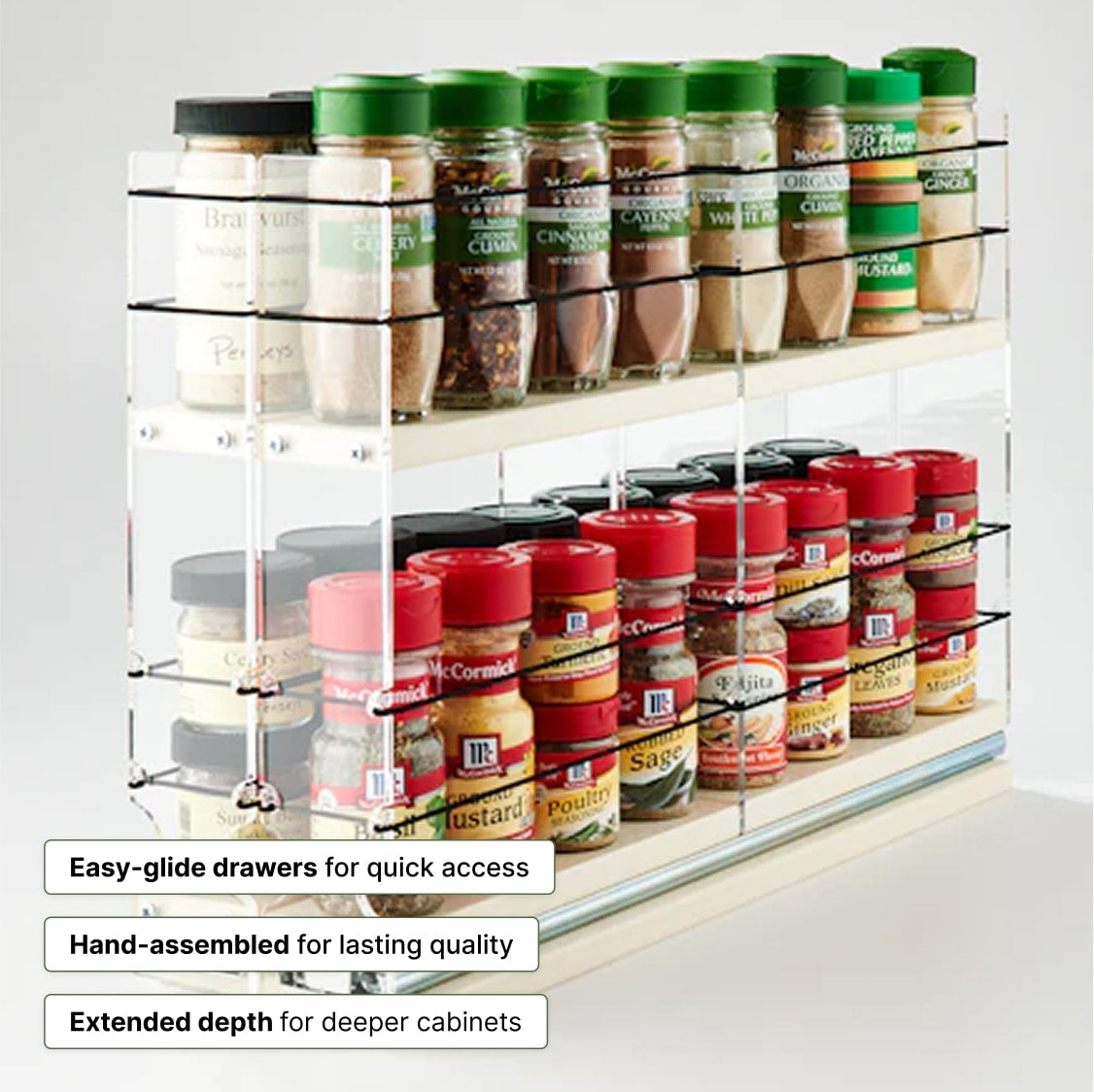 22x2x18 Spice Rack Drawer - Cream