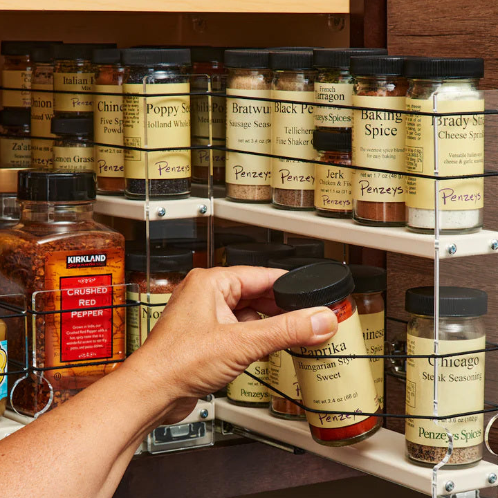 Visual Spice Rack Pull-Out Spice Racks & Cabinet Organizers | Vertical Spice