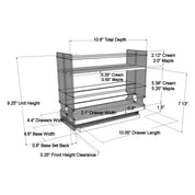22x1.5x11 Spice Rack Drawer