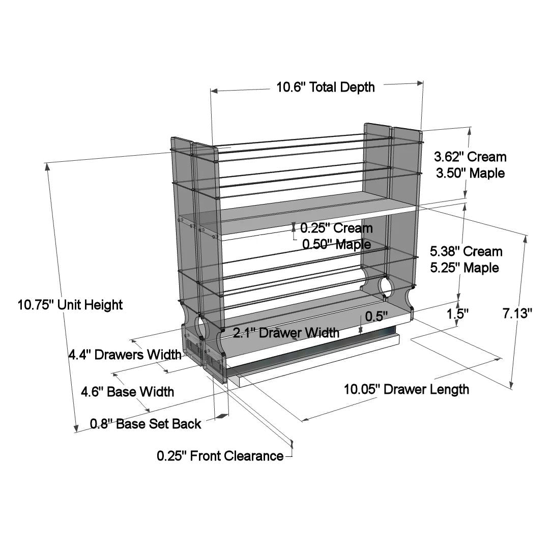 22x2x11 Spice Rack Drawer