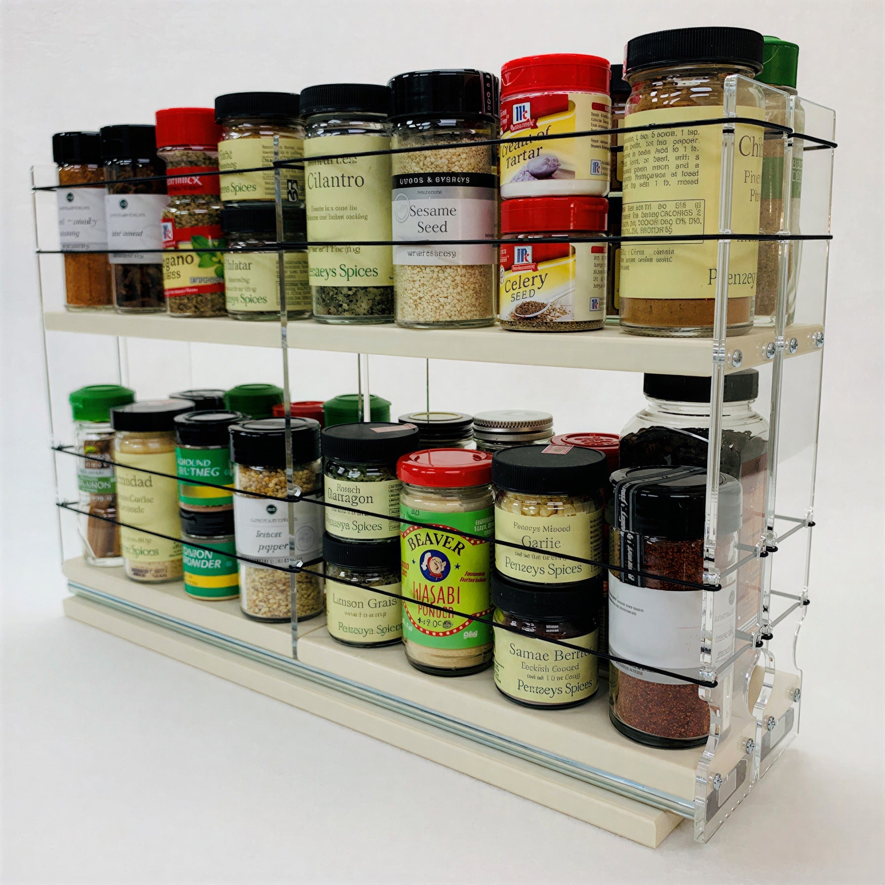 22x2x18 Spice Rack Drawer - Cream