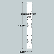 2x3x22 Replacement Old Style Front, Middle and Back