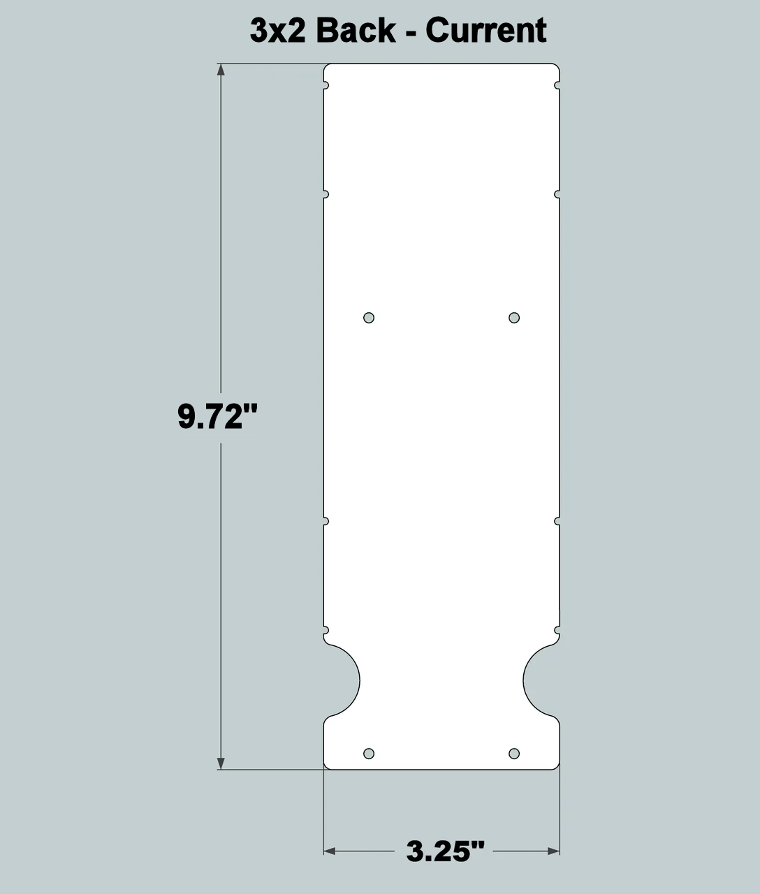 3x2x11 Replacement Front and Back - Current