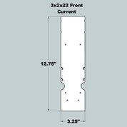 3x2x22 Replacement Front, Middle and Back - Current