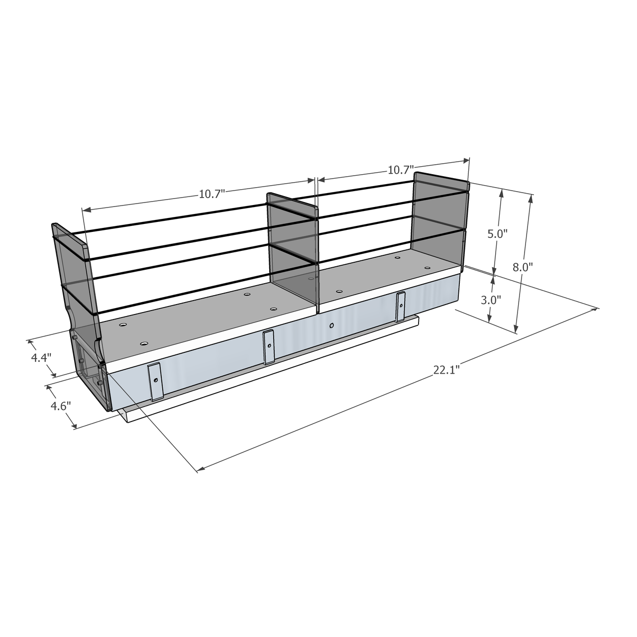 4x1x22 Storage Solution Drawer