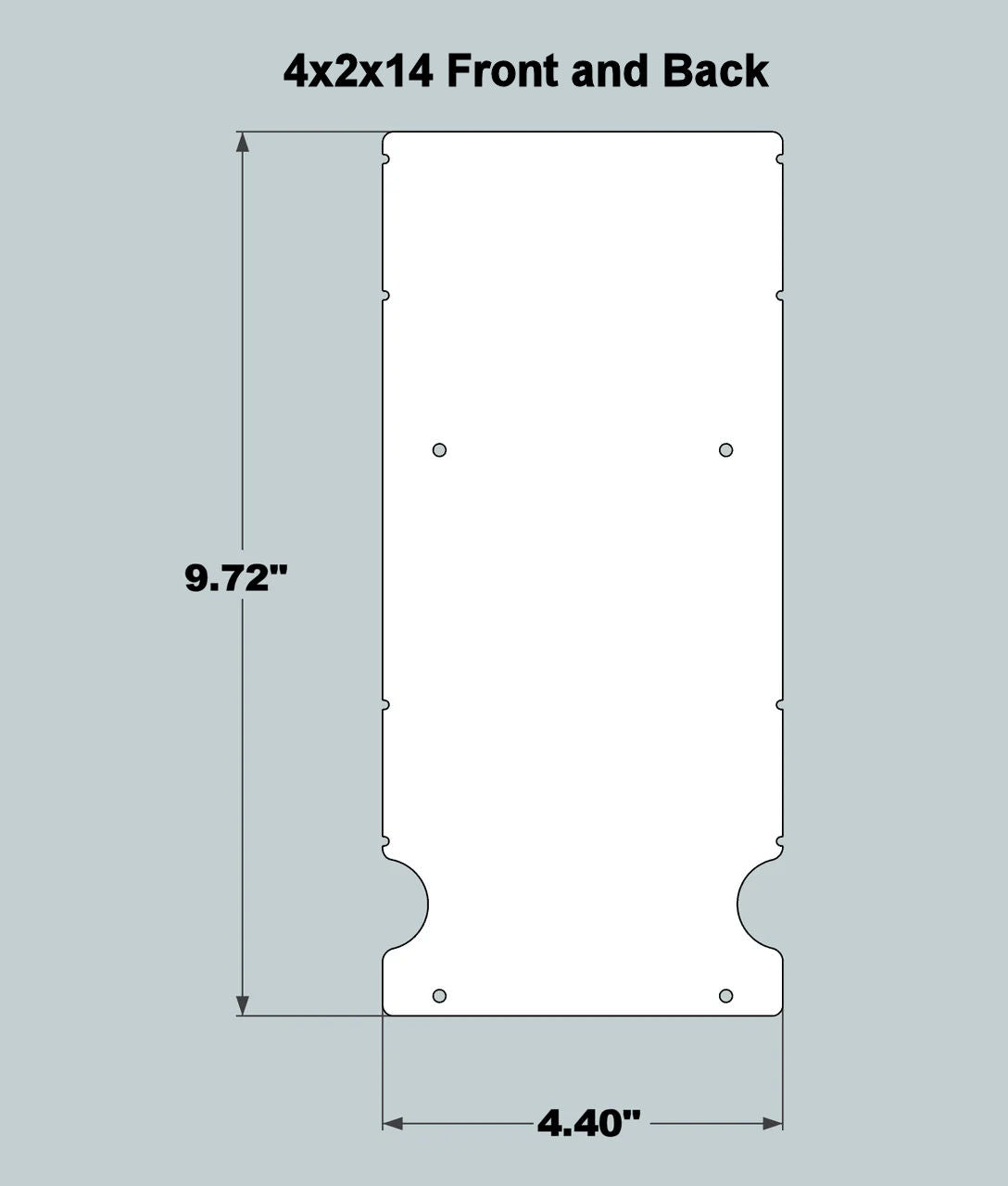 4x2x14 Replacement Front and Back - Current