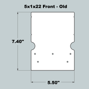 5x1x22 Replacement Old Style Front, Middle and Back
