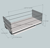 6x1x14 Storage Solution Drawer - Cream