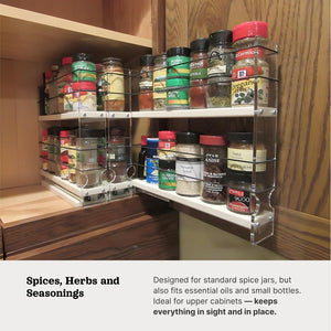 3 Drawers Each 2 Tiers - Unit Holds 30 Spices