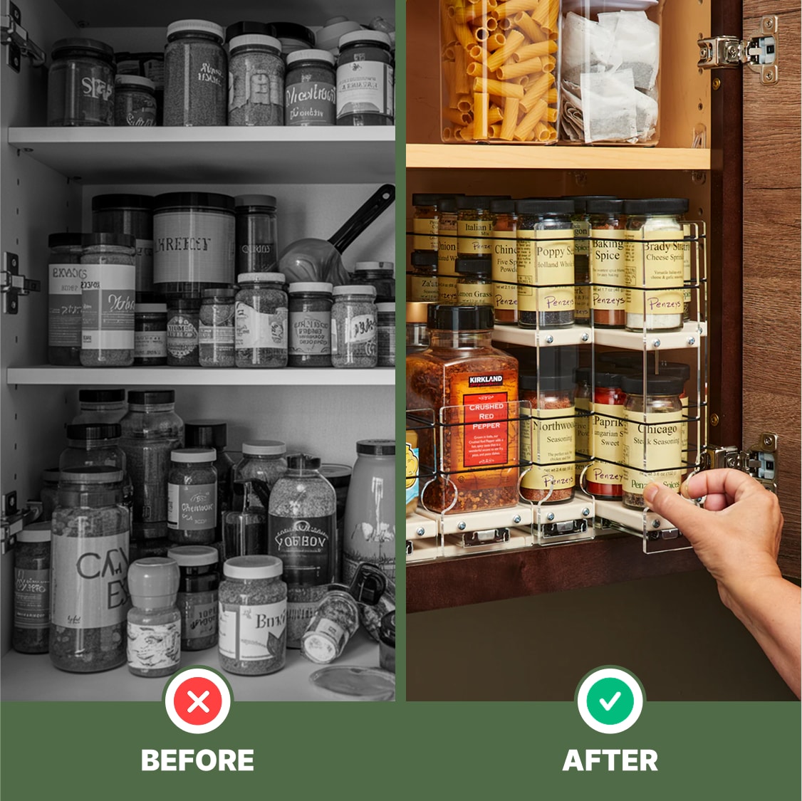 22x2x11 Spice Rack Drawer – Vertical Spice