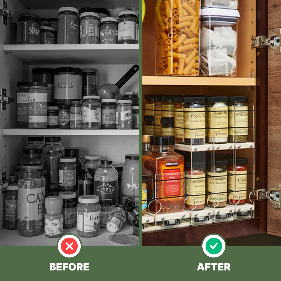 33x2x11 Spice Rack Drawer – Vertical Spice