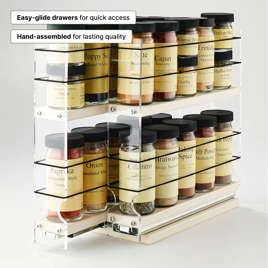 22x2x11 Spice Rack Drawer – Vertical Spice