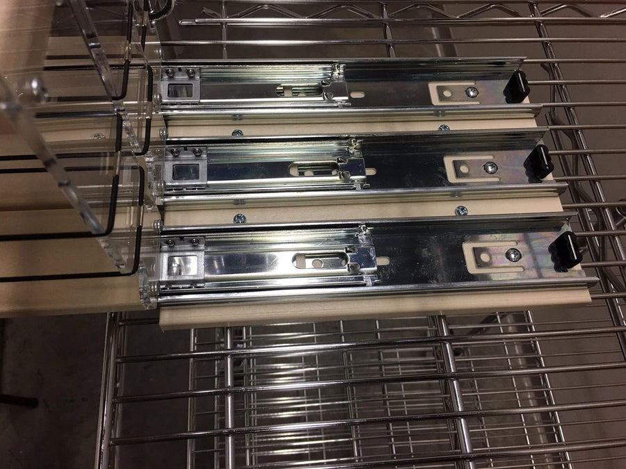 Full-extension steel slides