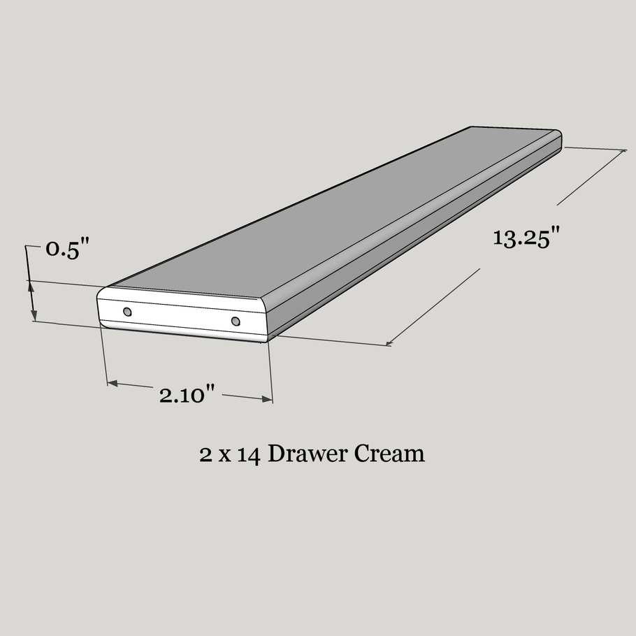 2 x 14 Cream Drawer