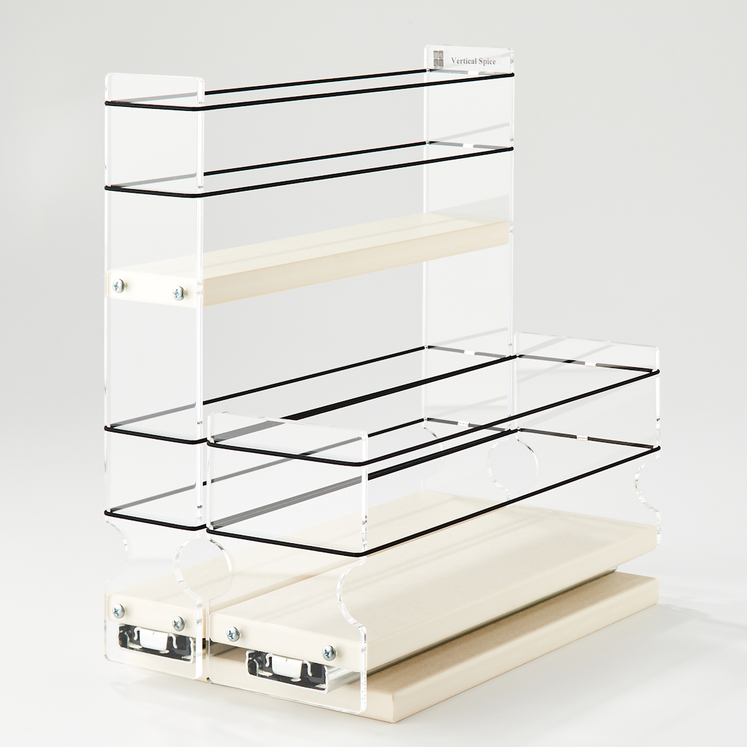 Spice Rack 23x2x11 Combo Drawers Cream