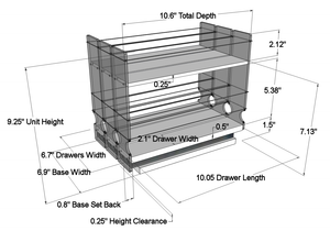 3 Drawers - Unit for Shorter Space