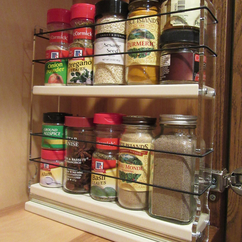 Spice Rack 2x2x11, Cream - Compact Spice Storage