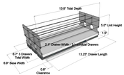 222x1x14 Dimensioned