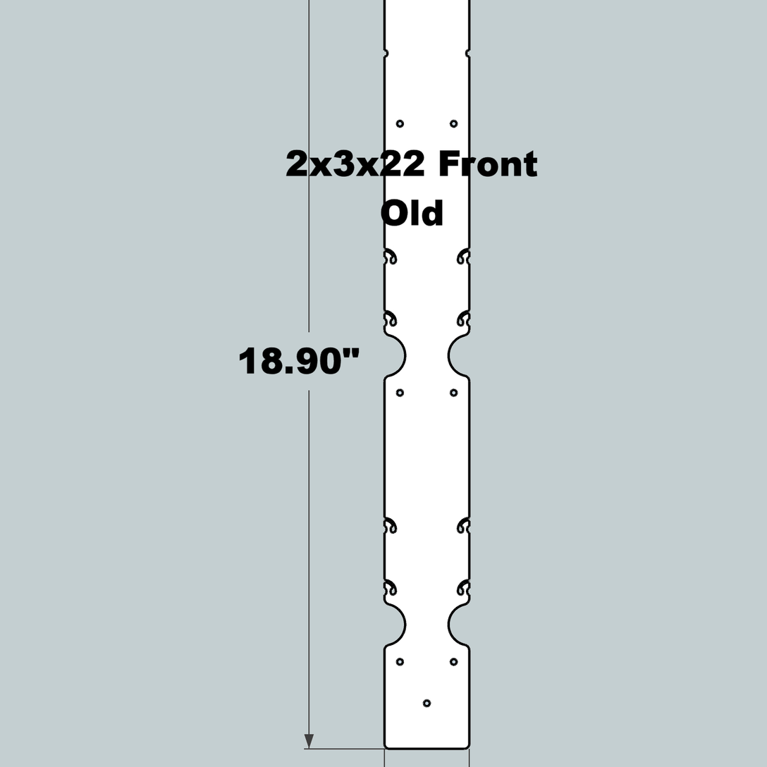 2x3x22 Replacement Front - OLD Base Design