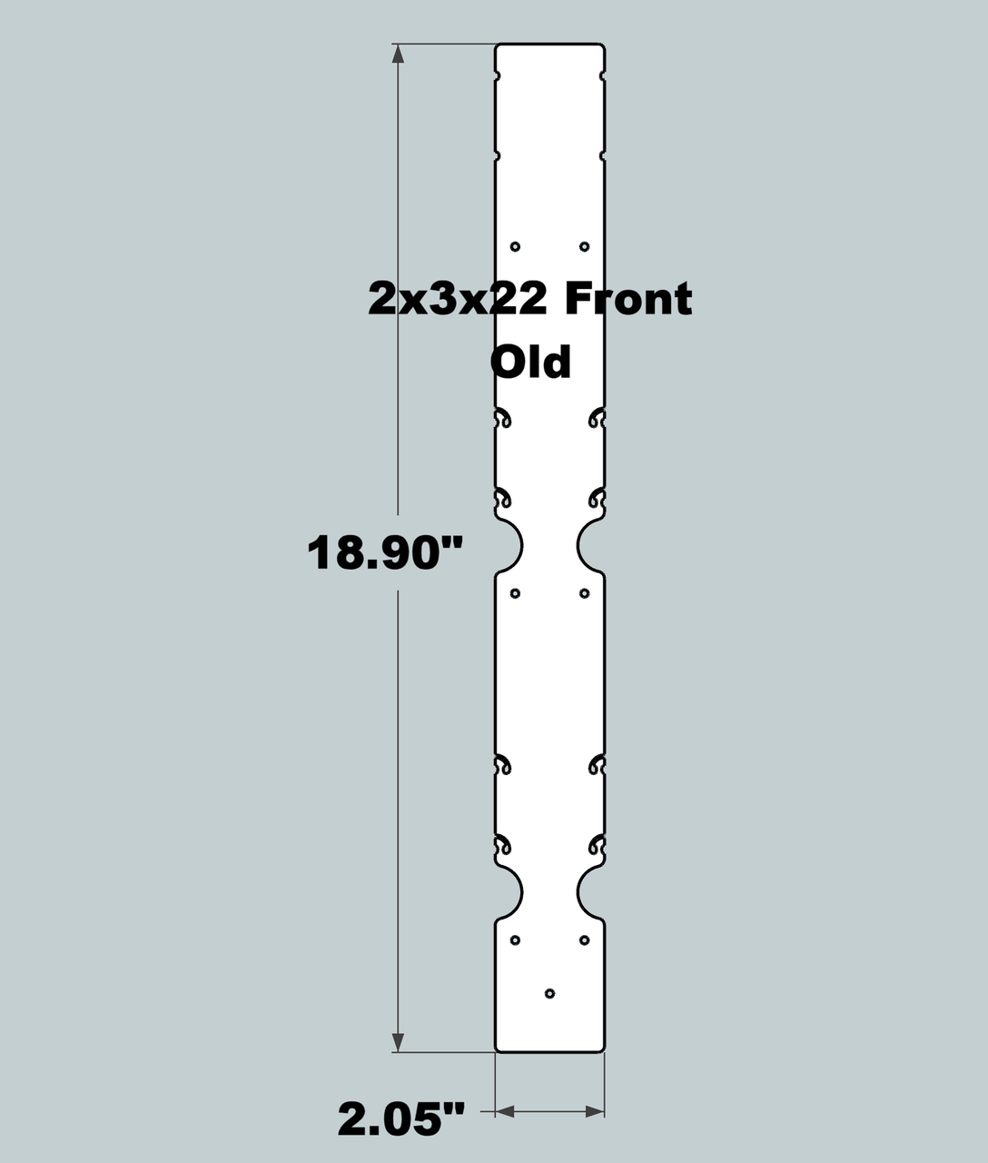 2x3x22 Replacement Front - OLD Base Design