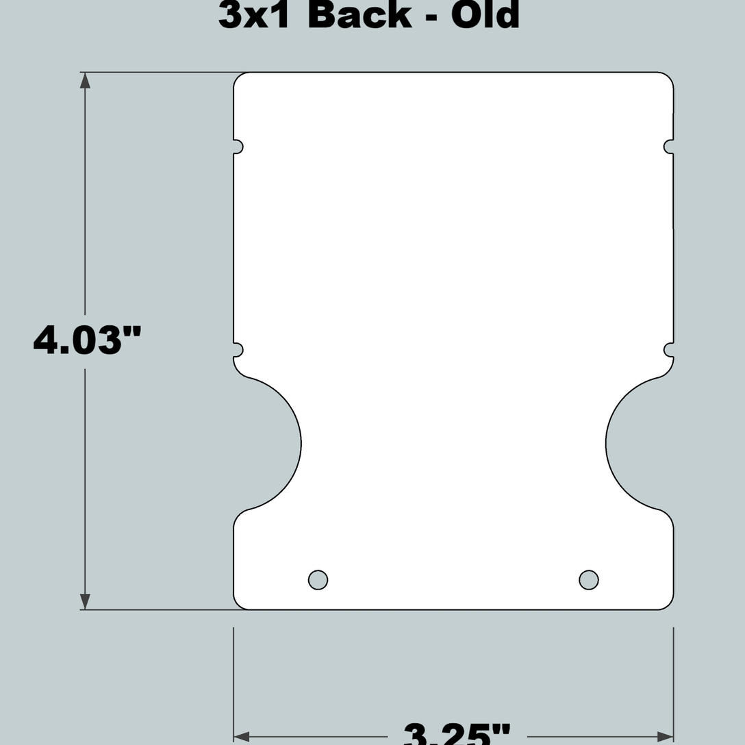 3x1x11 Replacement Back - OLD Base Design