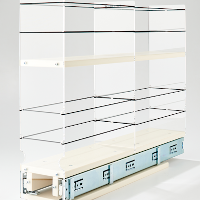 4x2x22 Storage Solution Drawer Cream