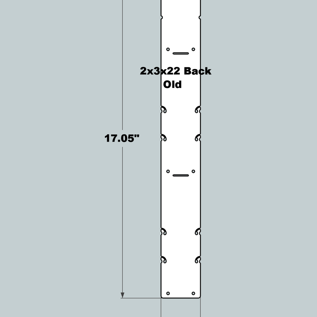 2x3x22 Replacement Back - OLD Base Design