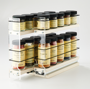 22x1.5x11 Spice Rack Cream 2 Independent Drawers for Spice Organization