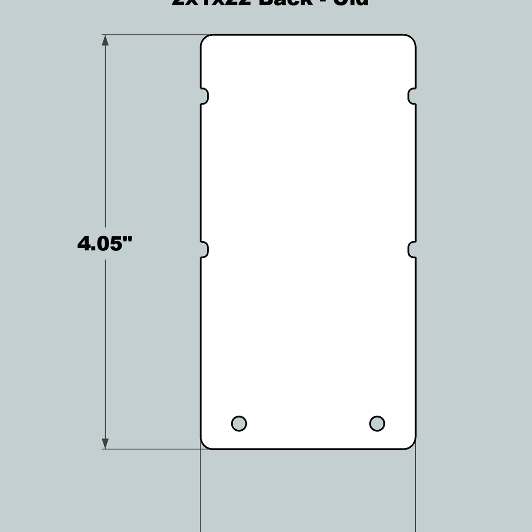 2x1x22 Replacement Back - OLD Base Design