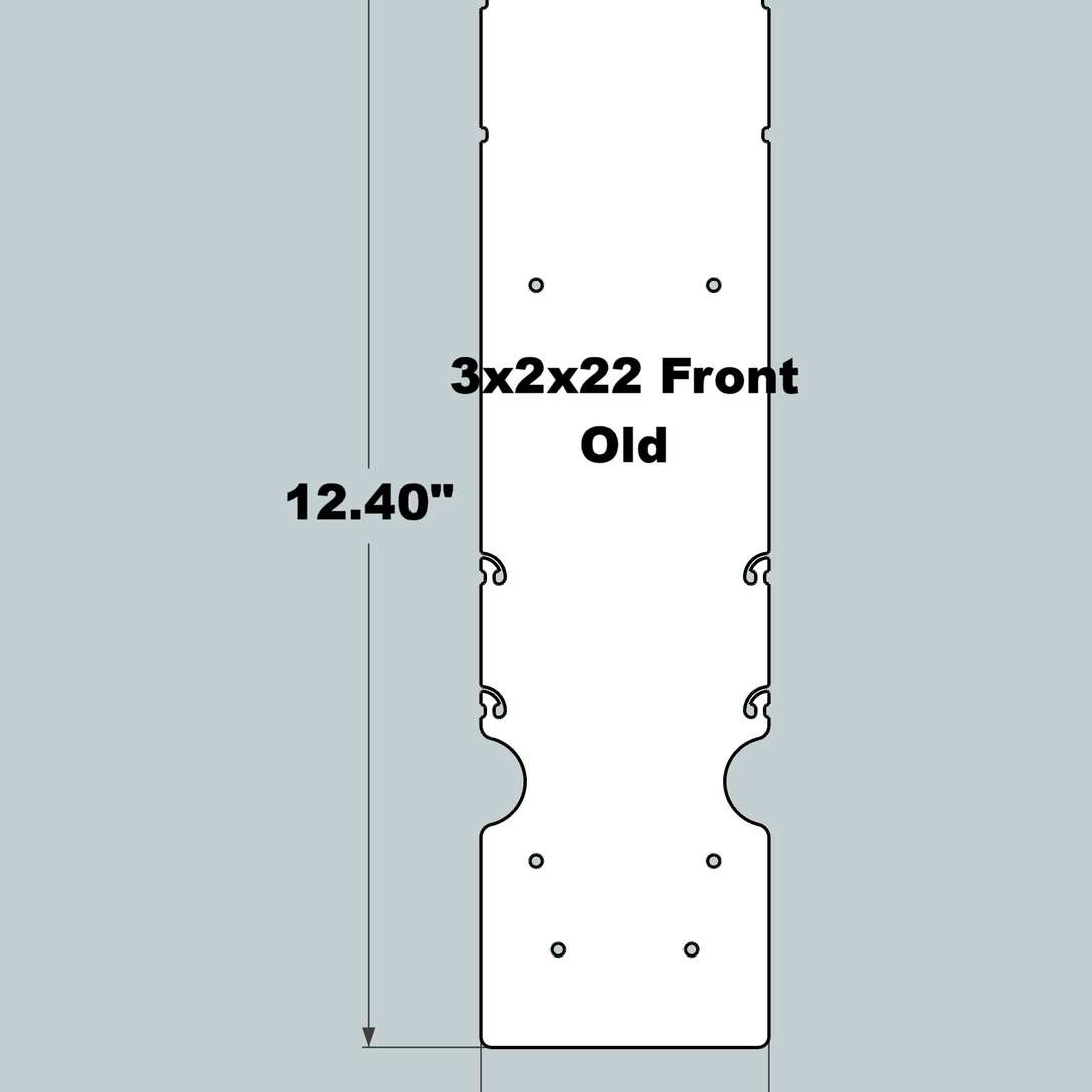 3x2x22 Replacement Front - OLD Base Design