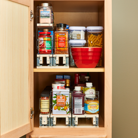 Multiple x22 Depth Units Organize and Access Cabinets