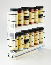 2x2x14 Spice Rack Cream - Holds 12 Spice Jars for Easy, Complete Access and Organization