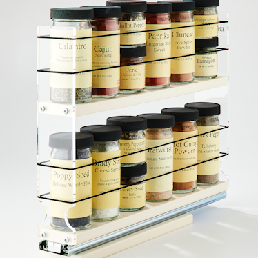 2x2x14 Spice Rack Cream - Holds 12 Spice Jars for Easy, Complete Access and Organization