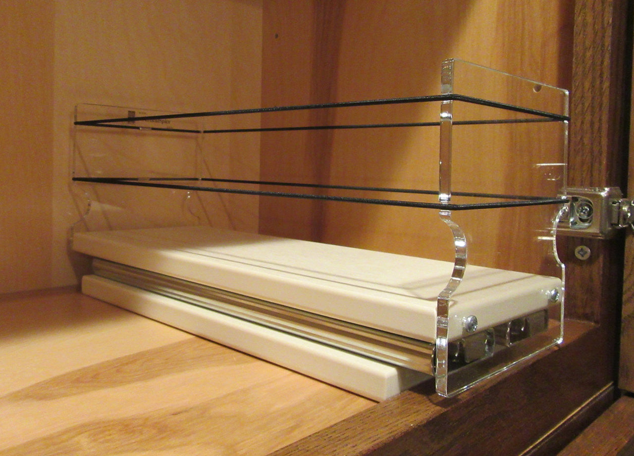 Spice Rack 4 x 1 x 11, Cream - In Cabinet