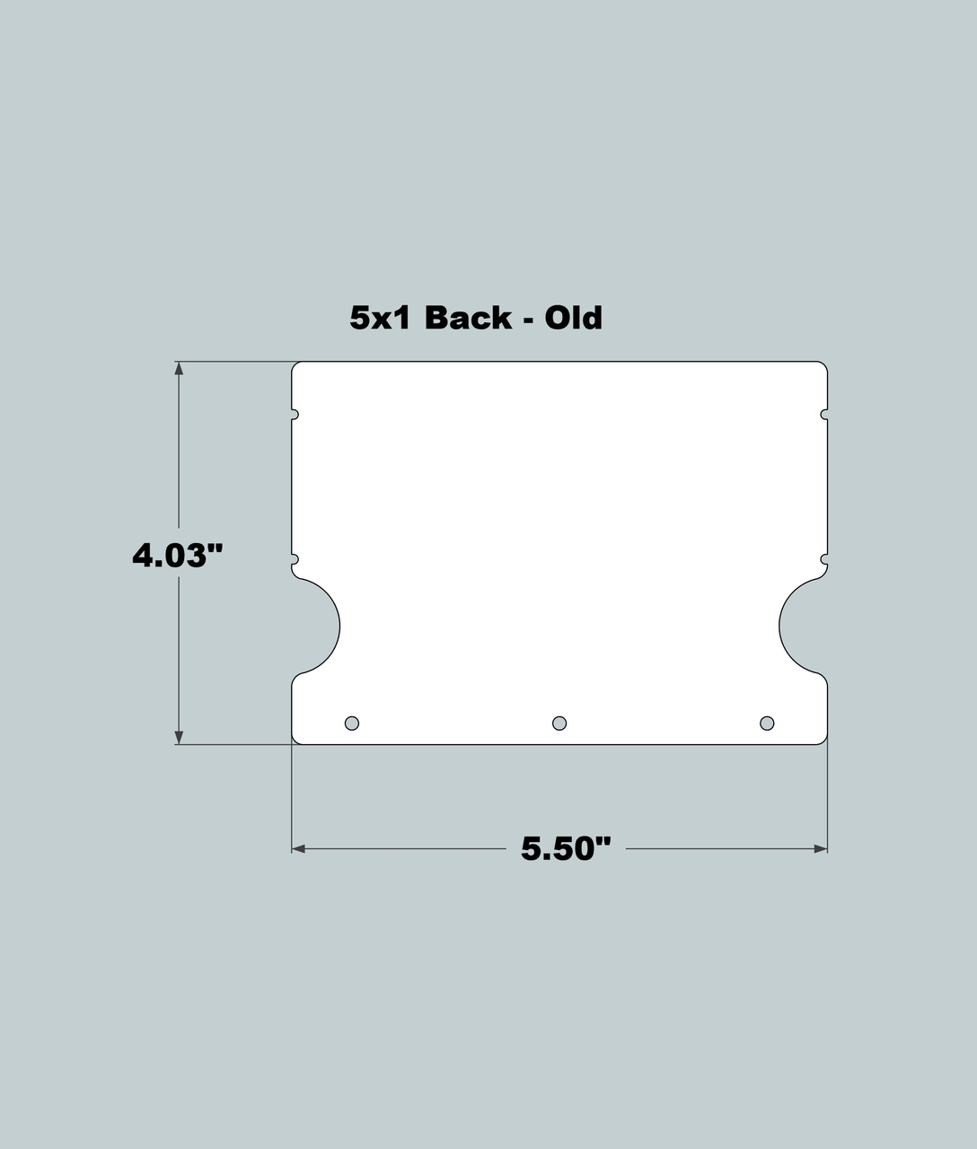 5x1x11 Replacement Back - OLD Base Design