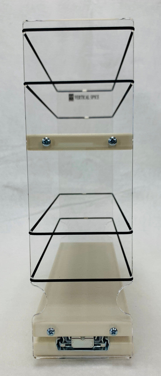 Spice Rack 3 x 2 x 11, Cream, Front View