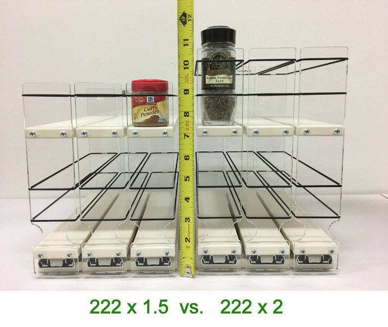 Height Comaprison - 222x1.5 vs 222x2