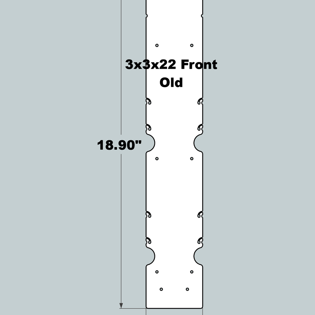 3x3x22 Replacement Front - OLD Base Design