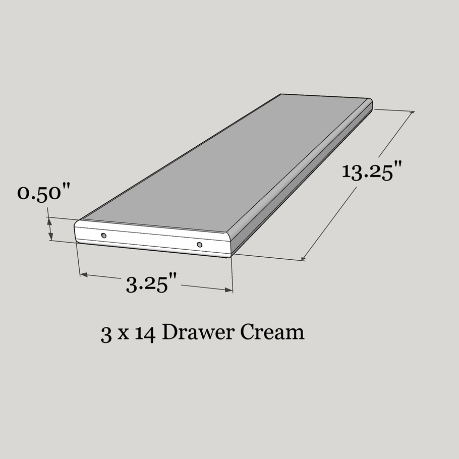 3.25 x 13.25 Cream Drawer