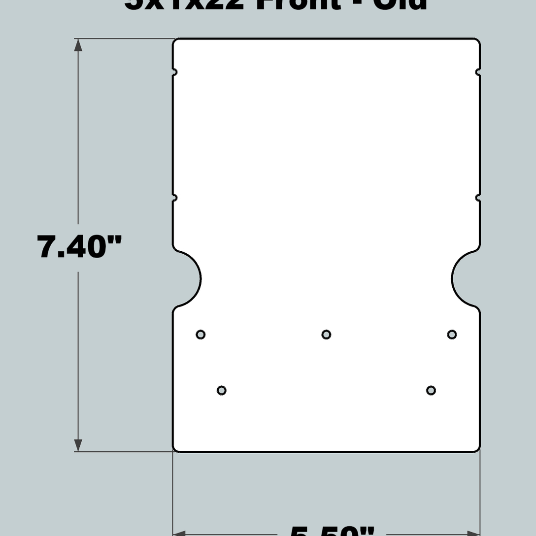 5x1x22 Replacement Front - OLD Base Design