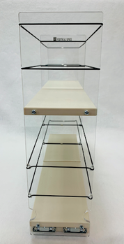 4 x 2 x 18 Storage Solution Drawer, Cream - Front View