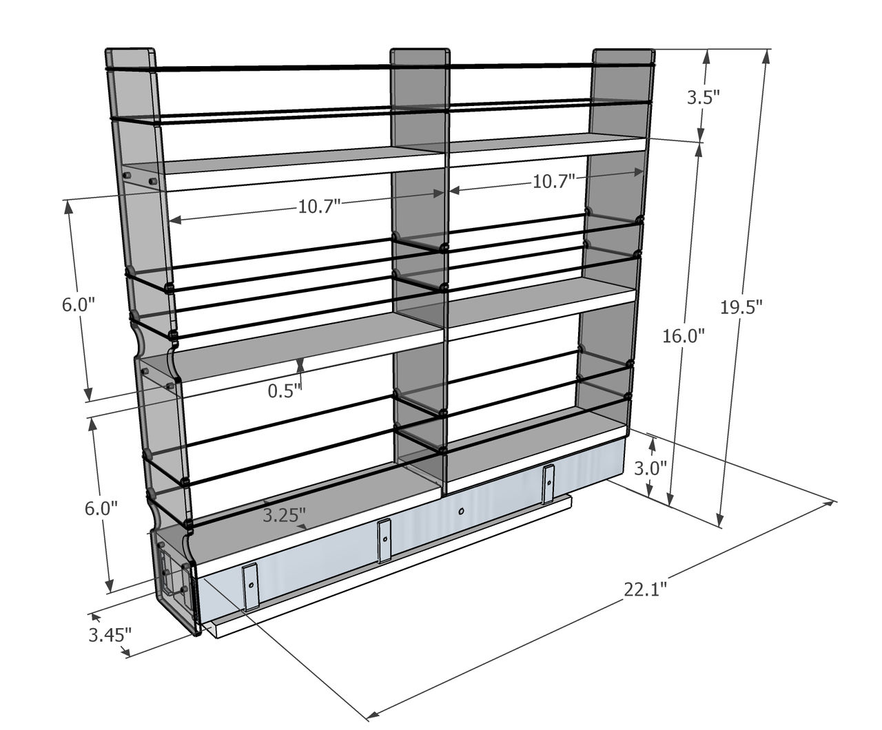 Spice cabinet dimensions sale