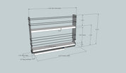 2x2x14 Spice Rack Dimensioned