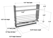 Spice Rack 2x1.5x11, Cream - Dimensioned