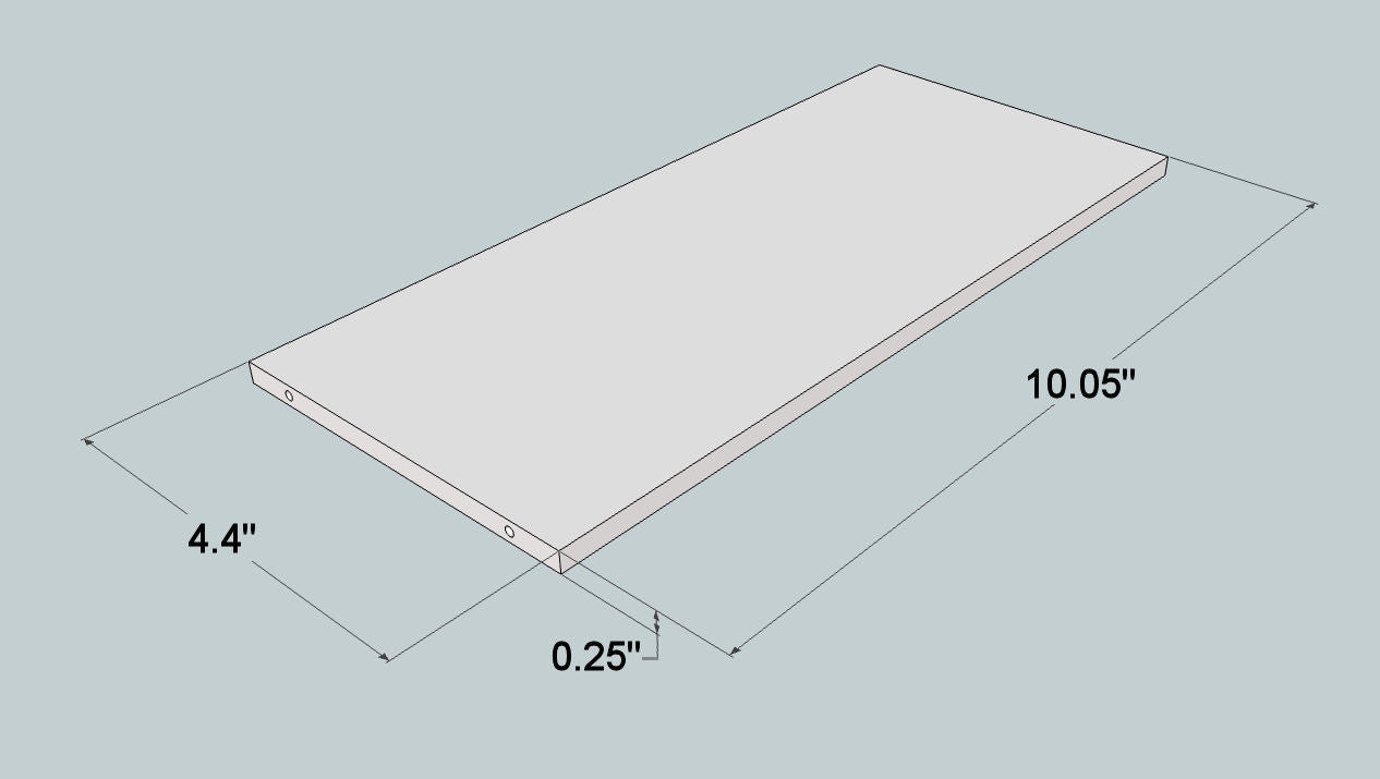 4.4" x 10.05" X 0.25" HDPE Drawer