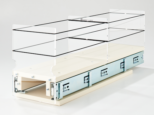 5x1x22 Storage Solution Drawer  Cream - Full Depth Cabinet Access