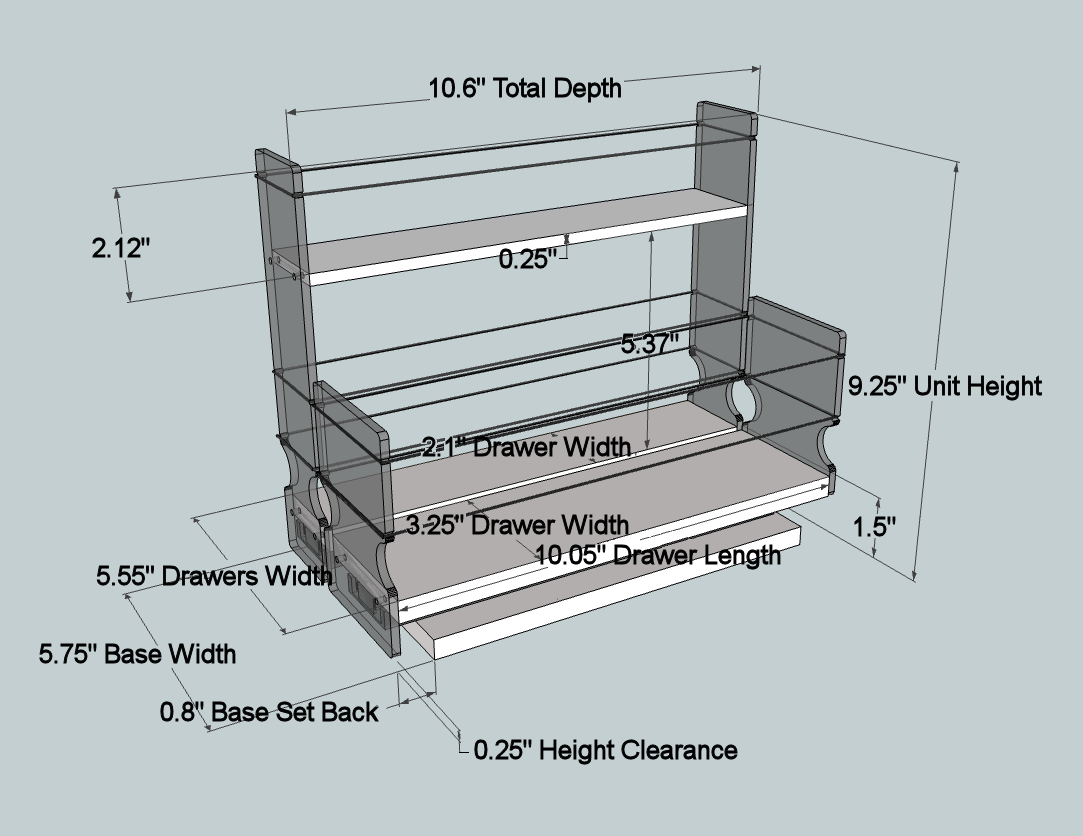 Spice rack width sale